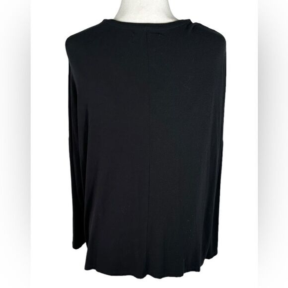 NOTSHY Cashmere Black V Neck Studded Dolman Sleeve Casual Long Sleeve Top - Picture 4 of 5